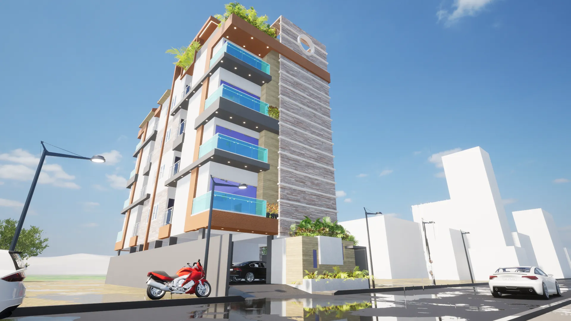 immeuble résidentiel R+4 sur 10x25m