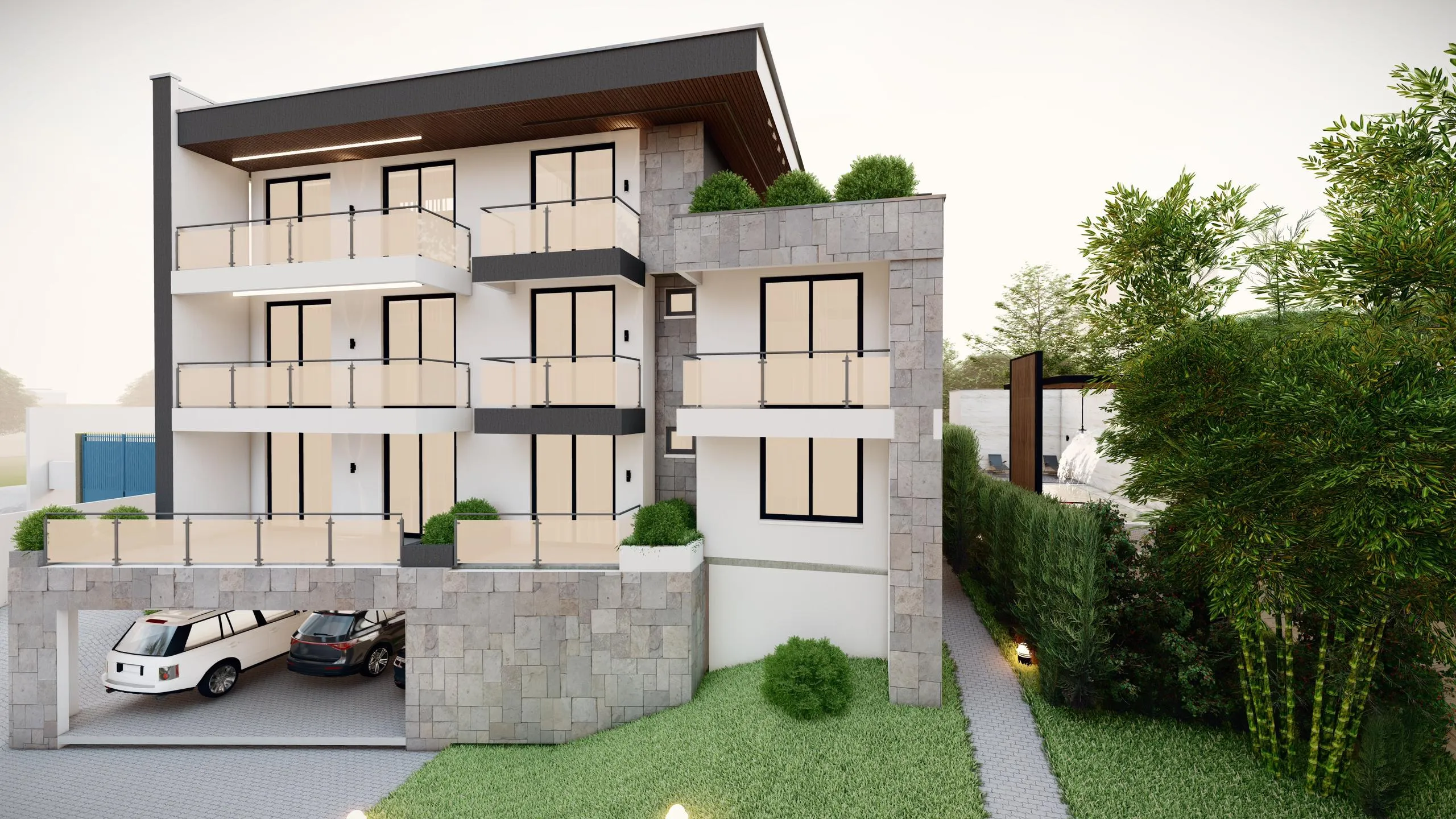 un complexe d'habitation de haut standing